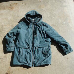 FS Limited Womens Green Blue Pockets Hooded Winter Full-Zip Jacket Size XL